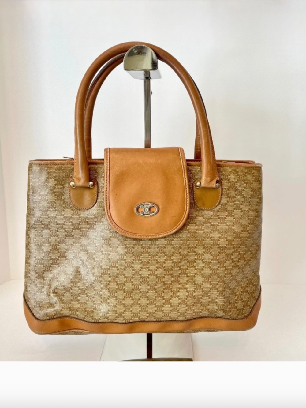 Celine Macadam Vintage Brown/Beige Bag